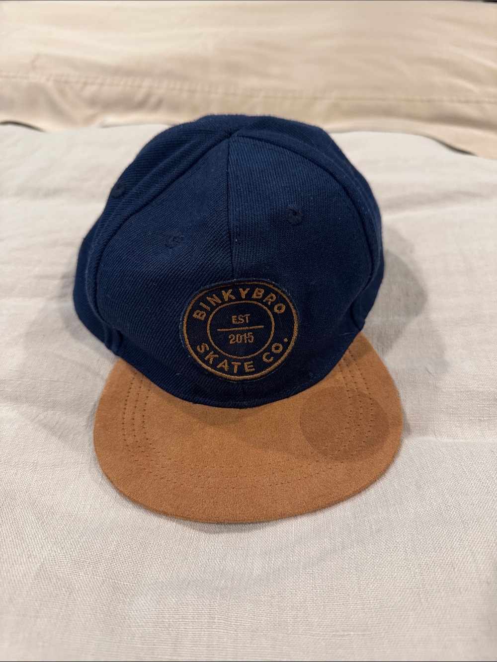 Toddler Navy and Brown Snapback Cap